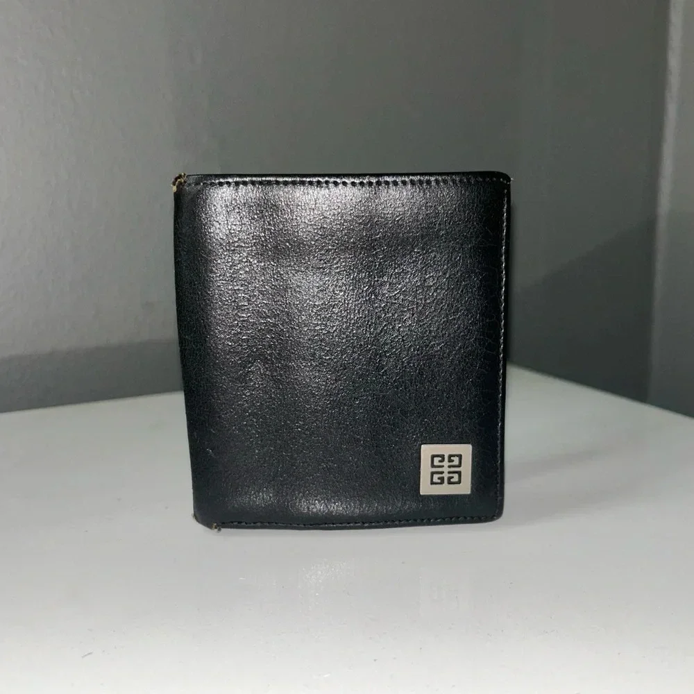 Givenchy Black Leather Bifold Wallet